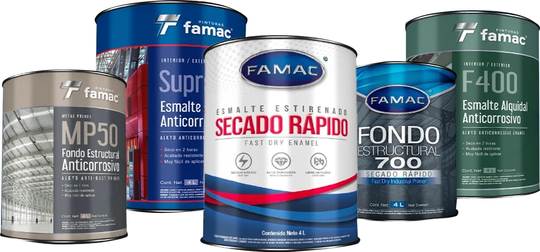 Latas de la línea industrial